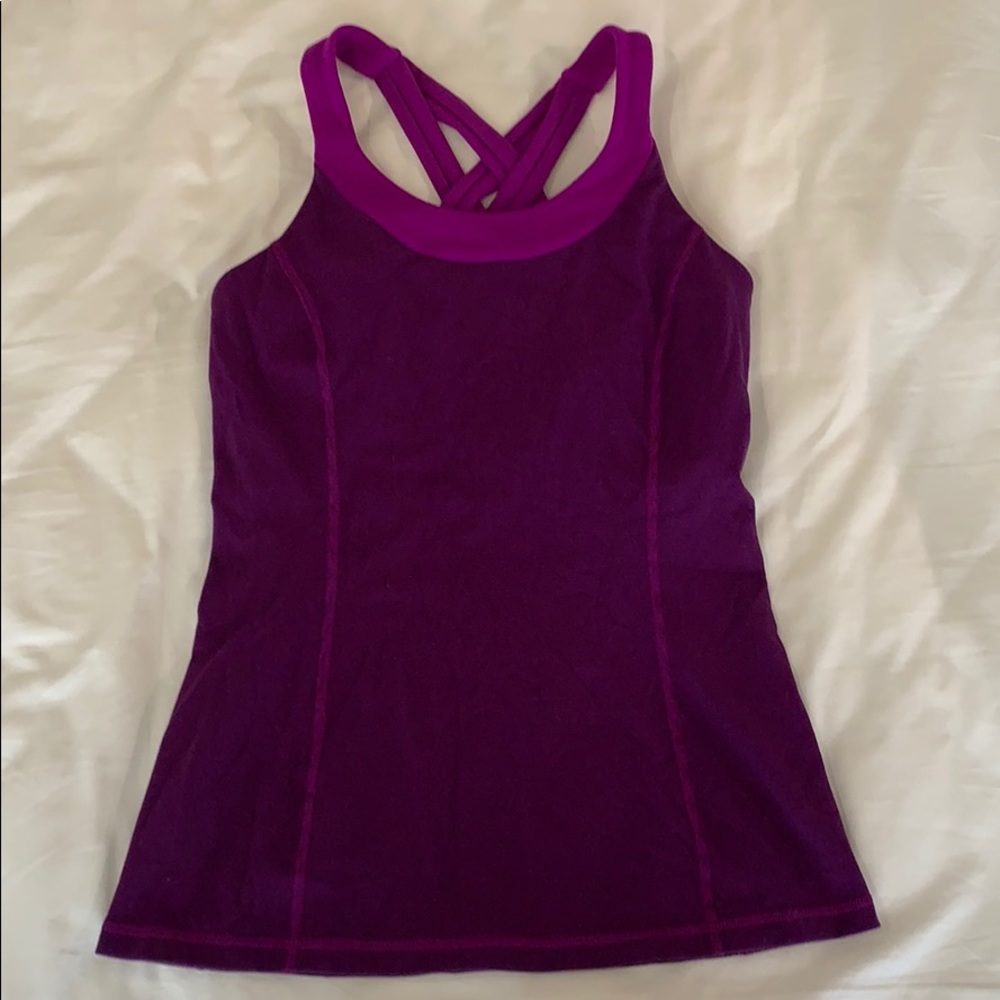 Lululemon top with criss cross back